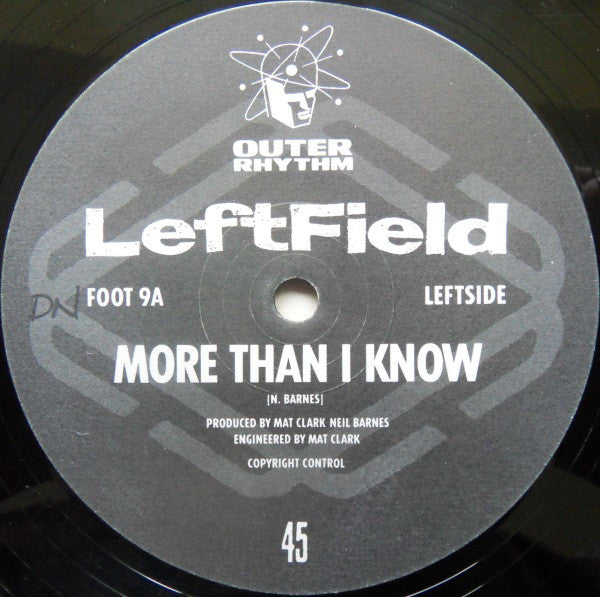 LeftField : More Than I Know And Not Forgotten (Hard Hands Mix) (12")