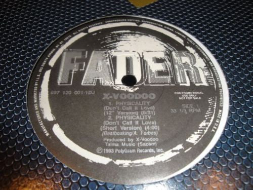 X-Voodoo : Physicality / Fantasy Lover (12", Promo)