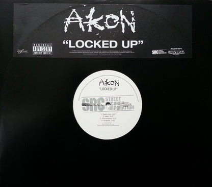 Akon : Locked Up (12", Single, Promo)