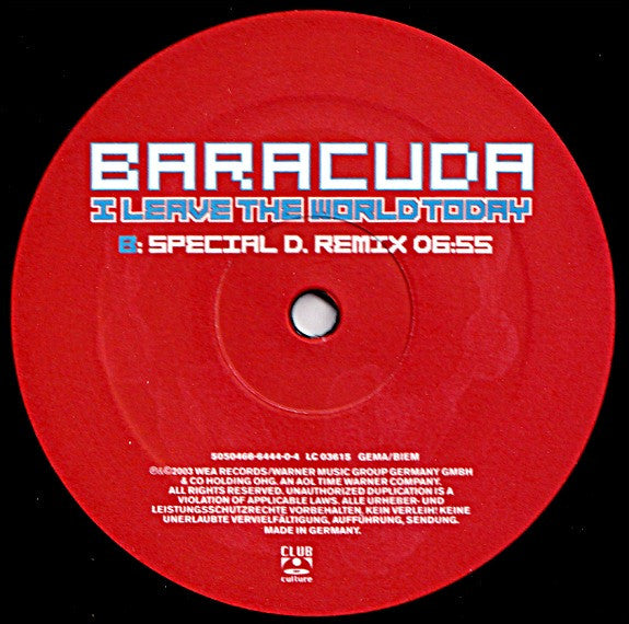 Baracuda : I Leave The World Today (Part One) (12")