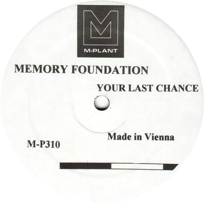 Memory Foundation* : Your Last Chance (12")