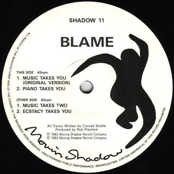 Blame : Music Takes You (12")