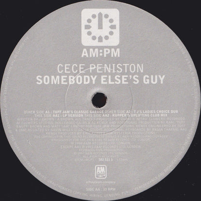 Ce Ce Peniston : Somebody Else's Guy (Tuff Jam / Eric Kupper Mixes) (12", Single)