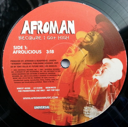 Afroman : Because I Got High (12", Promo)