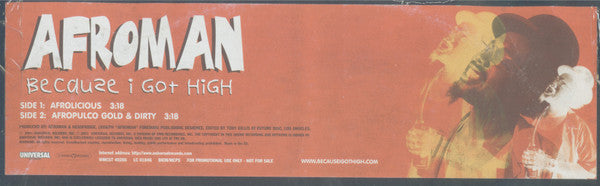 Afroman : Because I Got High (12", Promo)