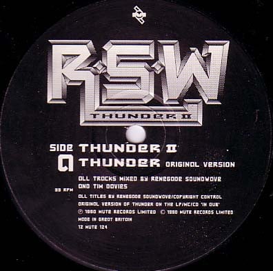 Renegade Soundwave : Thunder II (12", Single)