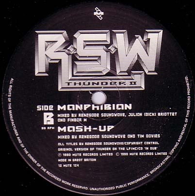 Renegade Soundwave : Thunder II (12", Single)