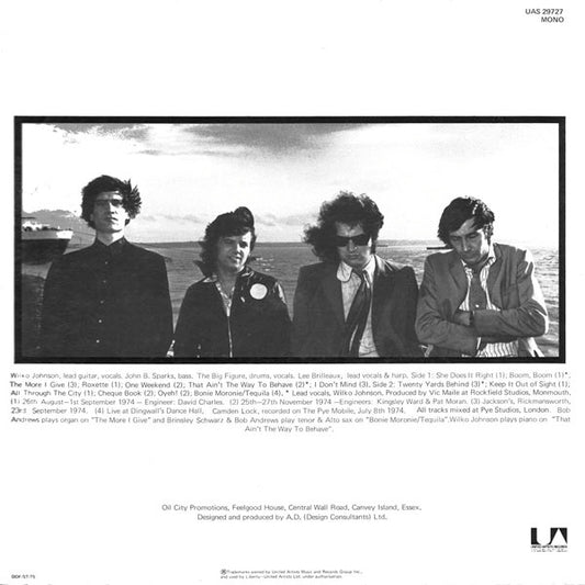 Dr. Feelgood : Down By The Jetty (LP, Album, Mono)