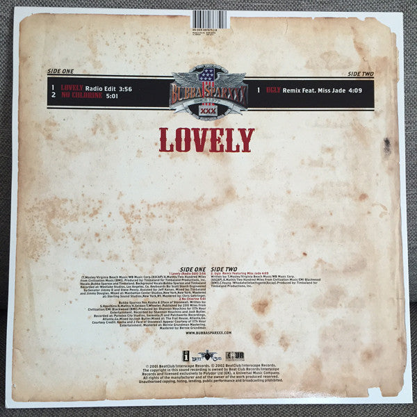 Bubba Sparxxx : Lovely (12")