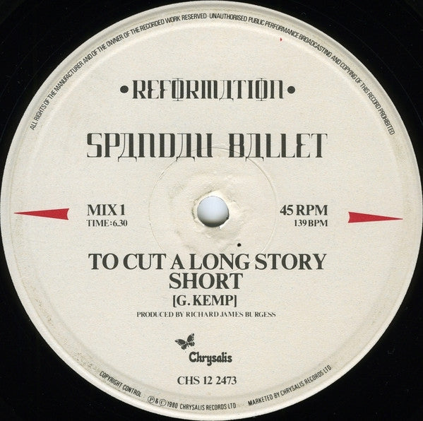 Spandau Ballet : To Cut A Long Story Short (12", Single)