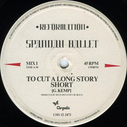 Spandau Ballet : To Cut A Long Story Short (12", Single)