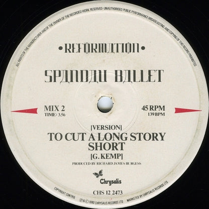 Spandau Ballet : To Cut A Long Story Short (12", Single)