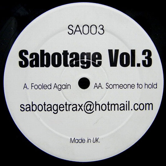 Sabotage Trax : Sabotage Vol.3 (12")