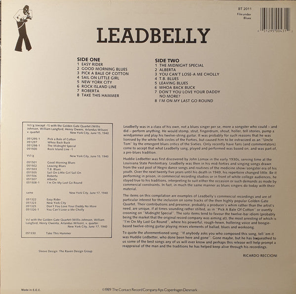 Leadbelly : Good Morning Blues (LP, Comp)