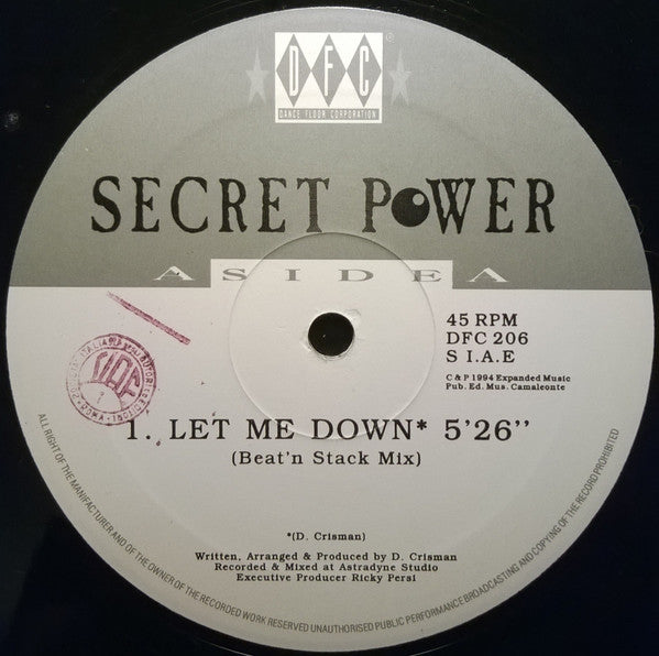 Secret Power : Let Me Down (12")