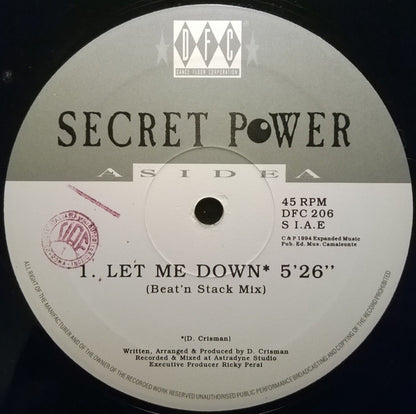 Secret Power : Let Me Down (12")