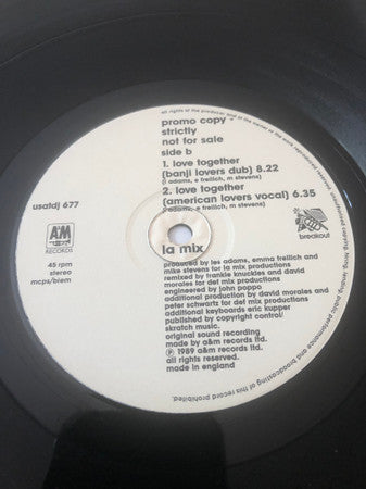 L.A. Mix Featuring Kevin Henry : Love Together (12", Single)
