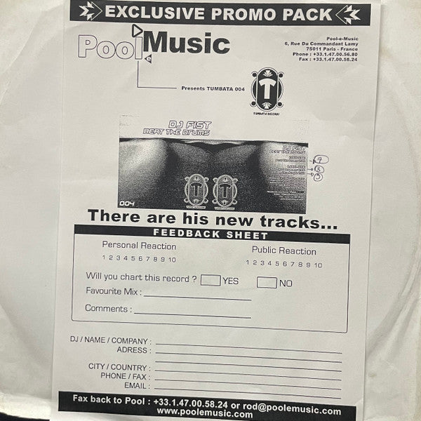 DJ Fist : Beat The Drums (12", Promo, W/Lbl)