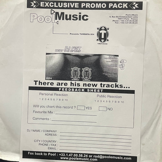 DJ Fist : Beat The Drums (12", Promo, W/Lbl)