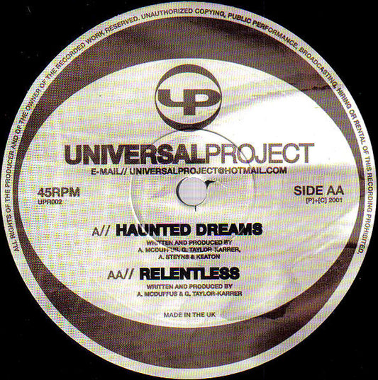 Universal Project : Haunted Dreams / Relentless (12")