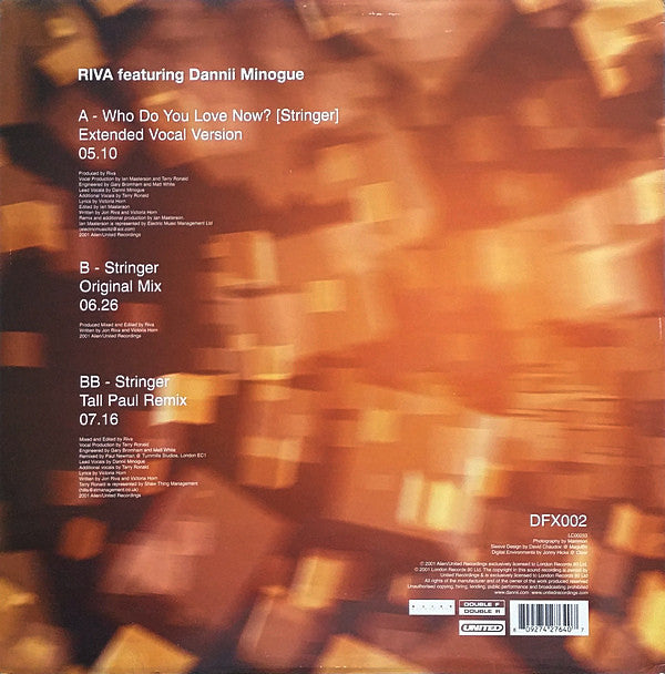 Riva Featuring Dannii Minogue : Who Do You Love Now? (Stringer) (12", Single)