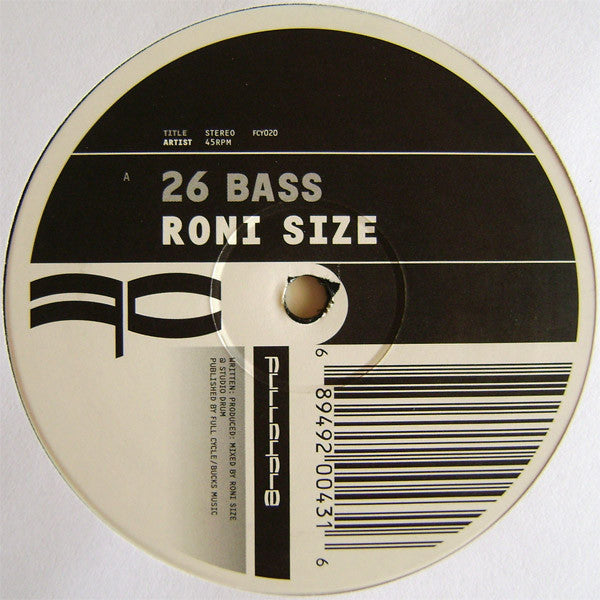 Roni Size : 26 Bass / Snapshot (12", RP)
