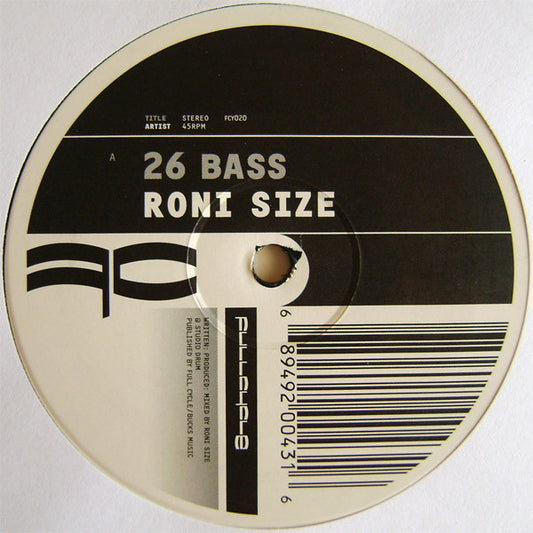 Roni Size : 26 Bass / Snapshot (12", RP)