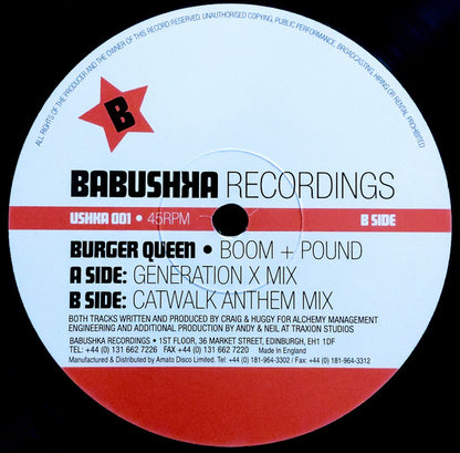 Burger Queen : Boom + Pound (12", Red)