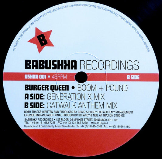Burger Queen : Boom + Pound (12", Red)