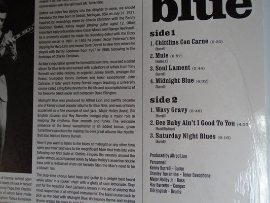 Kenny Burrell : Midnight Blue (LP, Album, Mono, RE)
