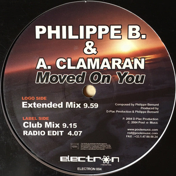 Philippe B. & Antoine Clamaran : Moved On You (12")