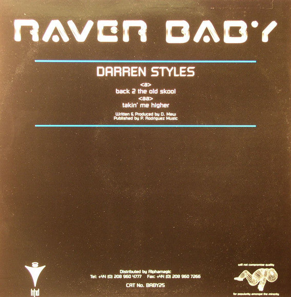 Darren Styles : Back 2 The Old Skool / Takin' Me Higher (12")