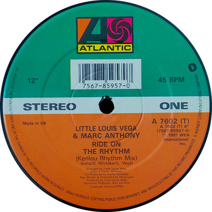 Little Louie Vega* & Marc Anthony : Ride On The Rhythm (12")