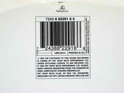 Pet Shop Boys : Paninaro '95 (The Remixes Part One) (12", Single)