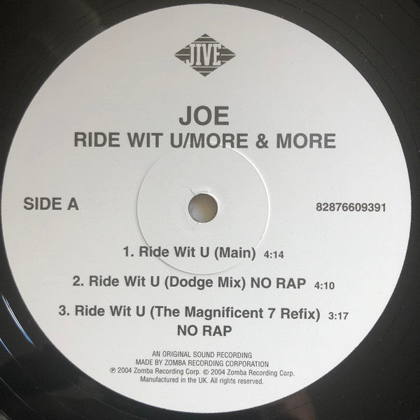Joe : Ride Wit U (The Mixes) (12")