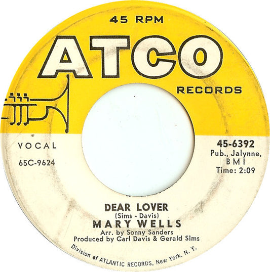 Mary Wells : Dear Lover / Can't You See (You're Losing Me) (7", Single, Mono)