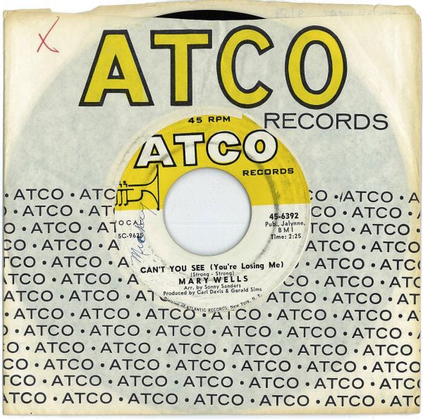 Mary Wells : Dear Lover / Can't You See (You're Losing Me) (7", Single, Mono)