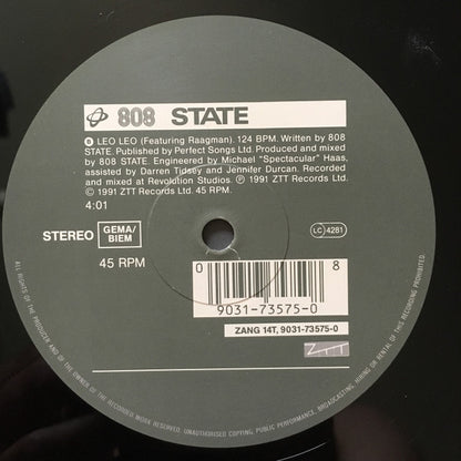 808 State : In Yer Face (12")