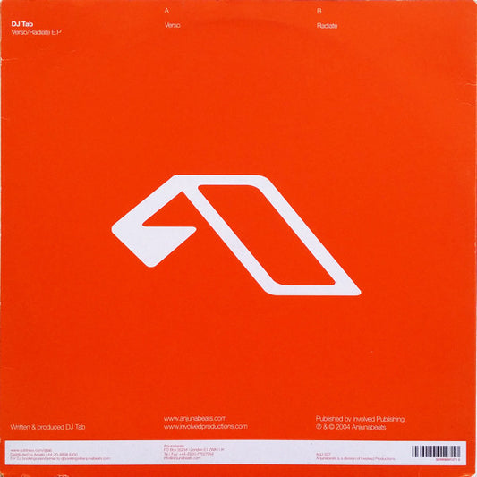 DJ Tab : Verso / Radiate E.P. (12", EP)