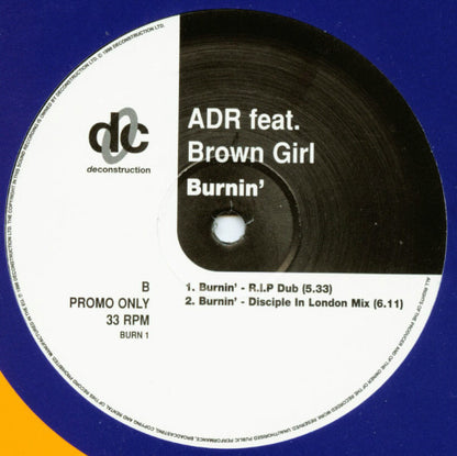 ADR Feat. Brown Girl : Burnin' (12", Promo)