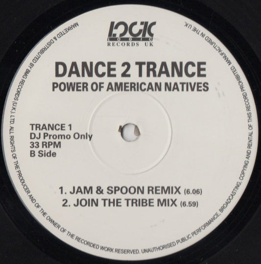 Dance 2 Trance : Power Of American Natives (12", Promo)