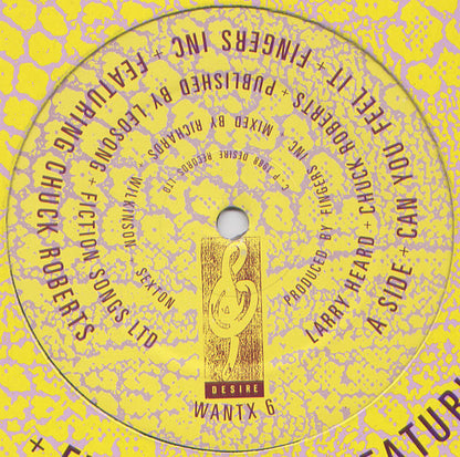 Fingers Inc* Featuring Chuck Roberts : Can You Feel It (12")