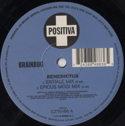 Brainbug : Benedictus / Nightmare (12", Single)