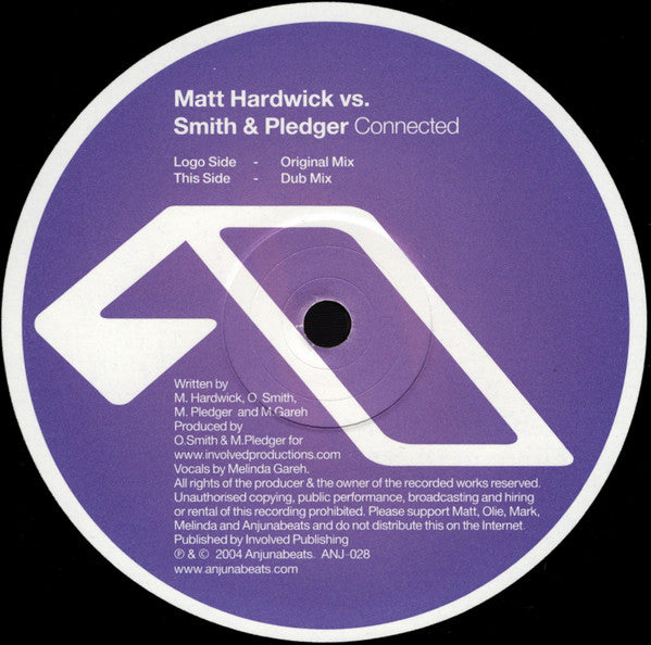 Matt Hardwick Vs. Smith & Pledger : Connected (12")