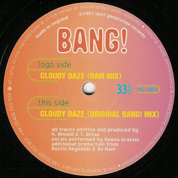 Bang! : Cloudy Daze (12")