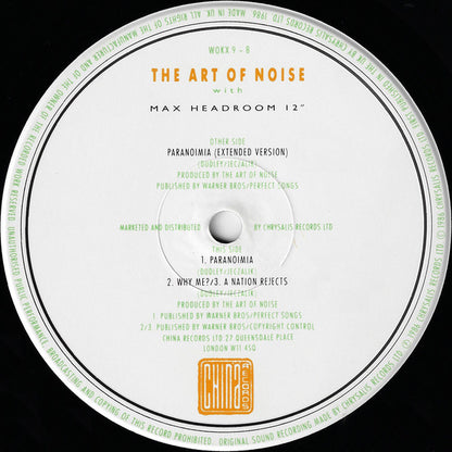 The Art Of Noise With Max Headroom : Paranoimia (Extended Version) (12", Single)