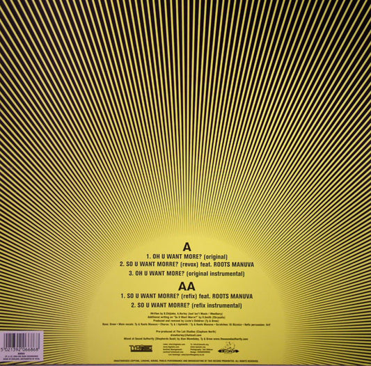 Ty Feat. Roots Manuva : Oh U Want More? (12")