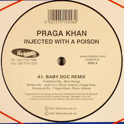 Praga Khan : Injected With A Poison (12")