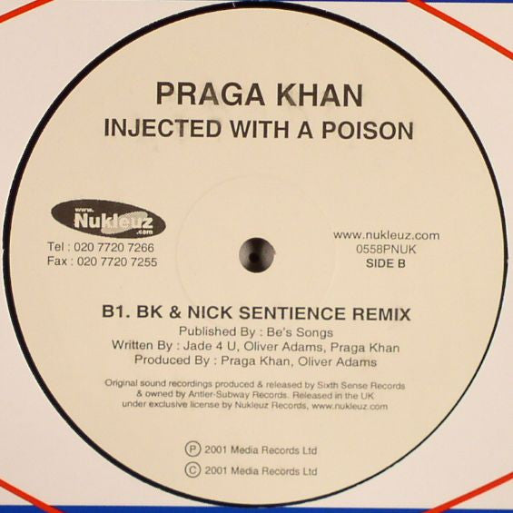 Praga Khan : Injected With A Poison (12")