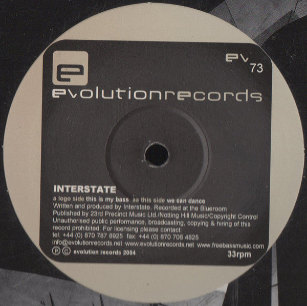 Interstate (3) : This Is My Bass / We Can Dance (12")